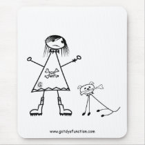 Gothgirl and dog mousepad