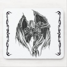 Gothic Alien Gargoyle Mouse Pads