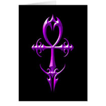 Gothic Ankh, purple and black Cards