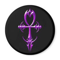 Gothic Ankh, purple and black Magnets