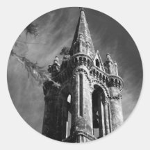 Gothic architecture round sticker