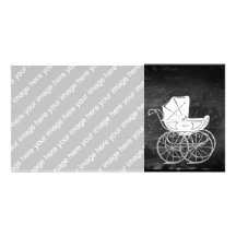 Gothic Baby Carriage Personalized Photo Card