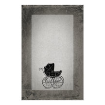 Gothic Baby Carriage Personalized Stationery