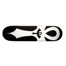 Gothic Bat Wing Ankh Skateboard