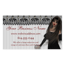 Gothic Beauty w/Black Lace Topper Business Cards
