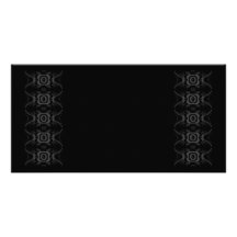Gothic Black and Grey Floral Pattern. Photo Card Template