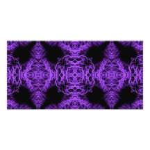 Gothic Black and Purple Design. Photo Card
