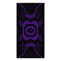 Gothic Black and Purple Floral Pattern. Personalized Photo Card