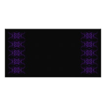 Gothic Black and Purple Floral Pattern. Photo Greeting Card