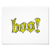 gothic boo yellow and black photo art