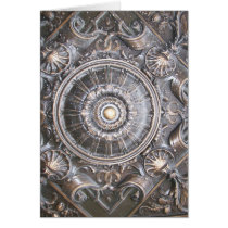 Gothic Bronze Work Medallion Card