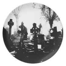 Gothic Cemetery Graveyard Party Plate