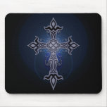 Gothic Cross (blue) Mouse Pad