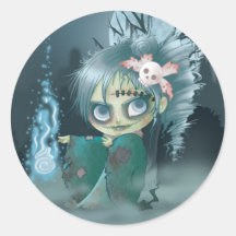 Gothic Dead Autocollant Rond
