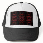 Gothic Deep Red and Black Floral design. Hats