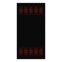 Gothic Deep Red and Black Floral design. Personalized Photo Card