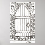 Gothic Door (black & white) print