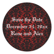 Gothic elegant Save the Date stickers