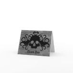 Gothic fanged vampire skull Thank You Greeting Cards
