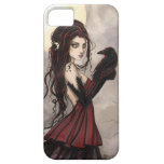 Gothic Fantasy Art Witch and Raven iPhone 5 Case