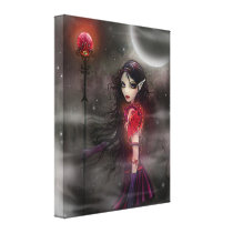 Gothic Fantasy Dragon Fairy Gallery Wrapped Canvas