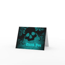 Gothic fantasy skull Thank You Card