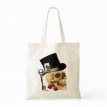 Gothic gambler skull tattoo design bag