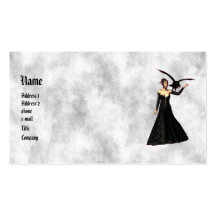 Gothic Girls : Red Witch Profile Card Business Cards