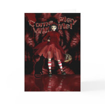 Gothic Greeting Card, Gothic Doll Cute