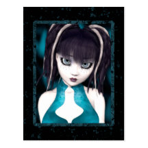 Gothic Grunge Doll Postcard