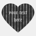 Gothic grungy black and grey stripes stickers