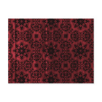 Gothic grungy red and black mandala postcards
