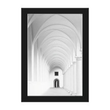 Gothic hallway monochrome photography