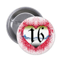 Gothic Heart 16th buttons