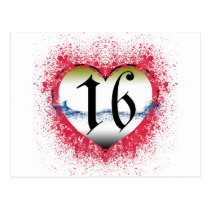 Gothic Heart 16th postcards