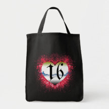 Gothic Heart 16th Tote Bags