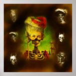 Gothic Horror Skeletons Poster