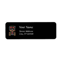 Gothic Illuminated Floral Art Return Address label