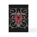 Gothic imprisoned heart damask Valentine's day Greeting Cards