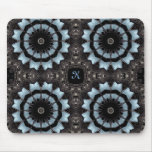Gothic medieval kaleidoscope monogram K Mouse Pads