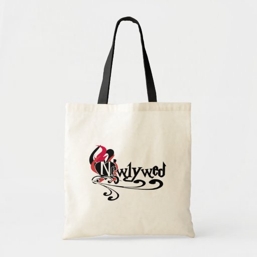 Gothic Newlywed Tote Bags