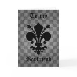Gothic punk fleur de lis funny boyfriend birthday card