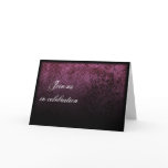 Gothic Purple Wedding, invitation card