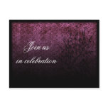 Gothic Purple Wedding, invitation postcard