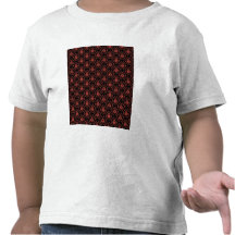 Gothic Red and Black Damask Pattern. Tee Shirts