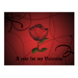 Gothic romance, A rose for my Valentine Postcards