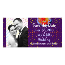Gothic Rose Dotty Save the Date Photo Card