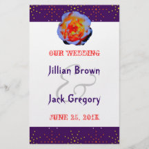 Gothic Rose Dotty Wedding Program flyer