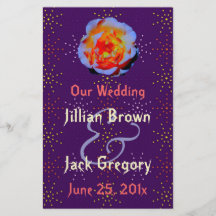 Gothic Rose Dotty Wedding Program flyer