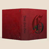 Gothic Rose Monogram G binders